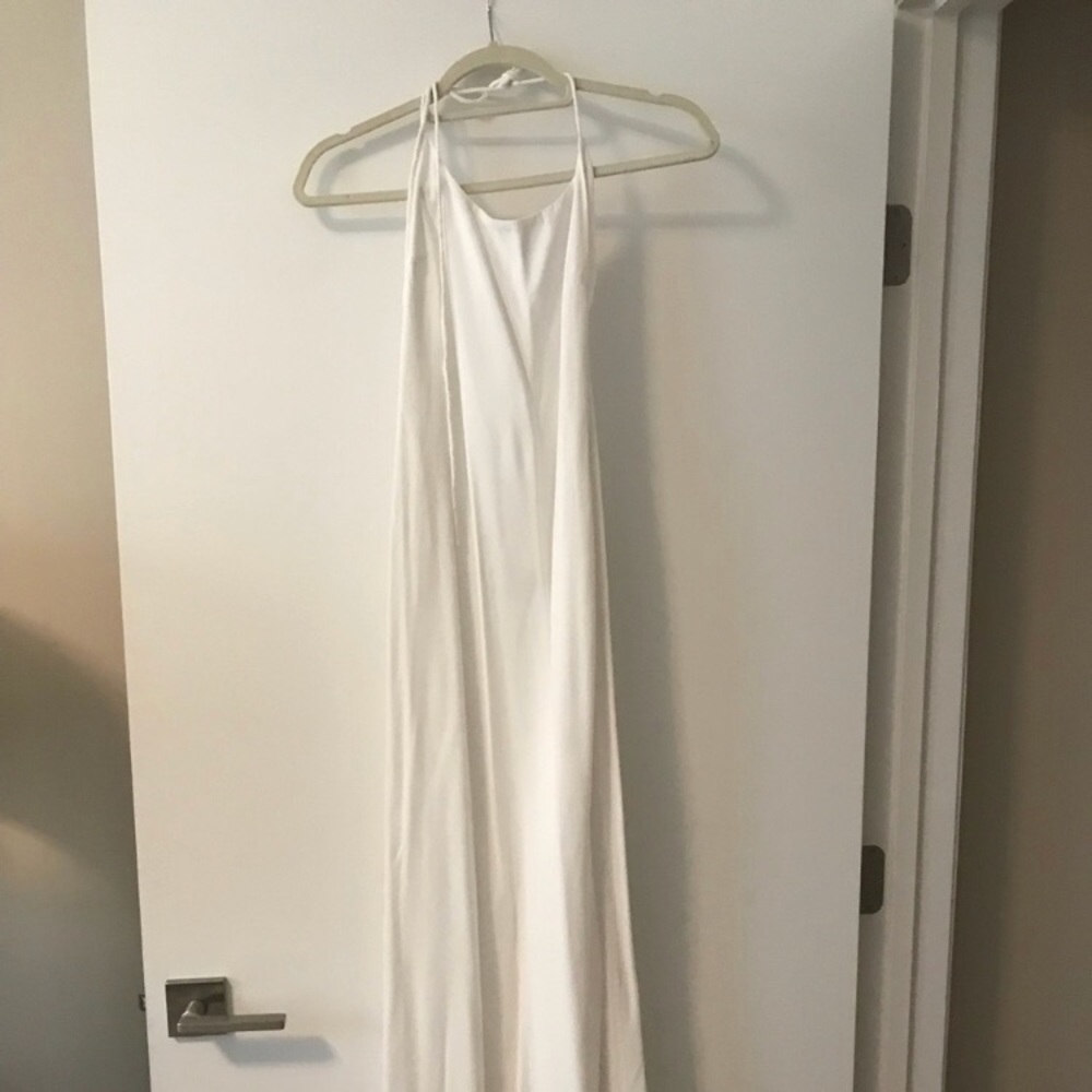Fame & Partners white halter dress